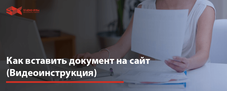 Как вставить документ на сайт (видеоинструкция)