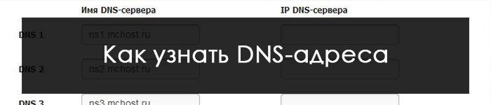 Как узнать DNS-адреса