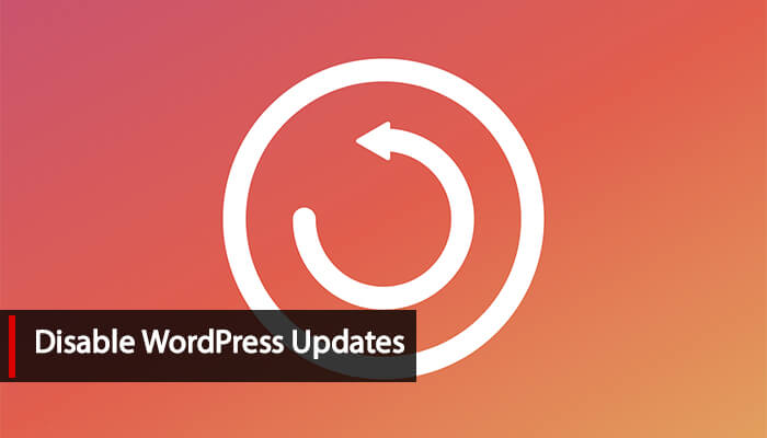 Disable WordPress Updates